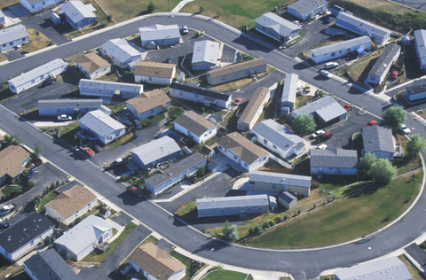 Arial View of a Manufactured Home Development