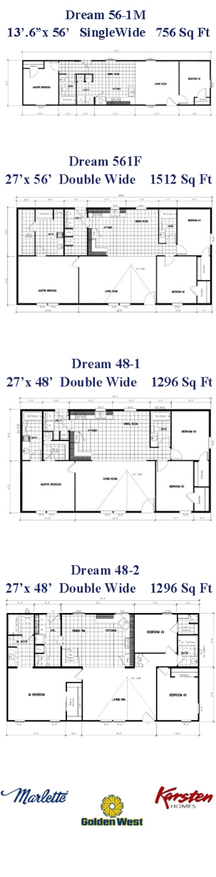 J & M Custom manufactured home floor plans